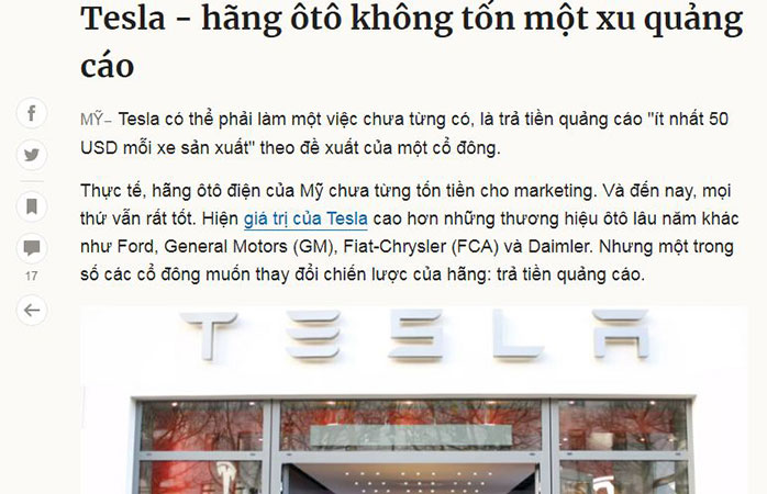 Tesla - hãng xe không chi tiền cho marketing
